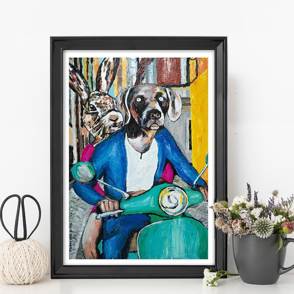 Animal Print - Pop Art - Gillie and Marc - Limited Edition - Vespa - Love  For Sale 1