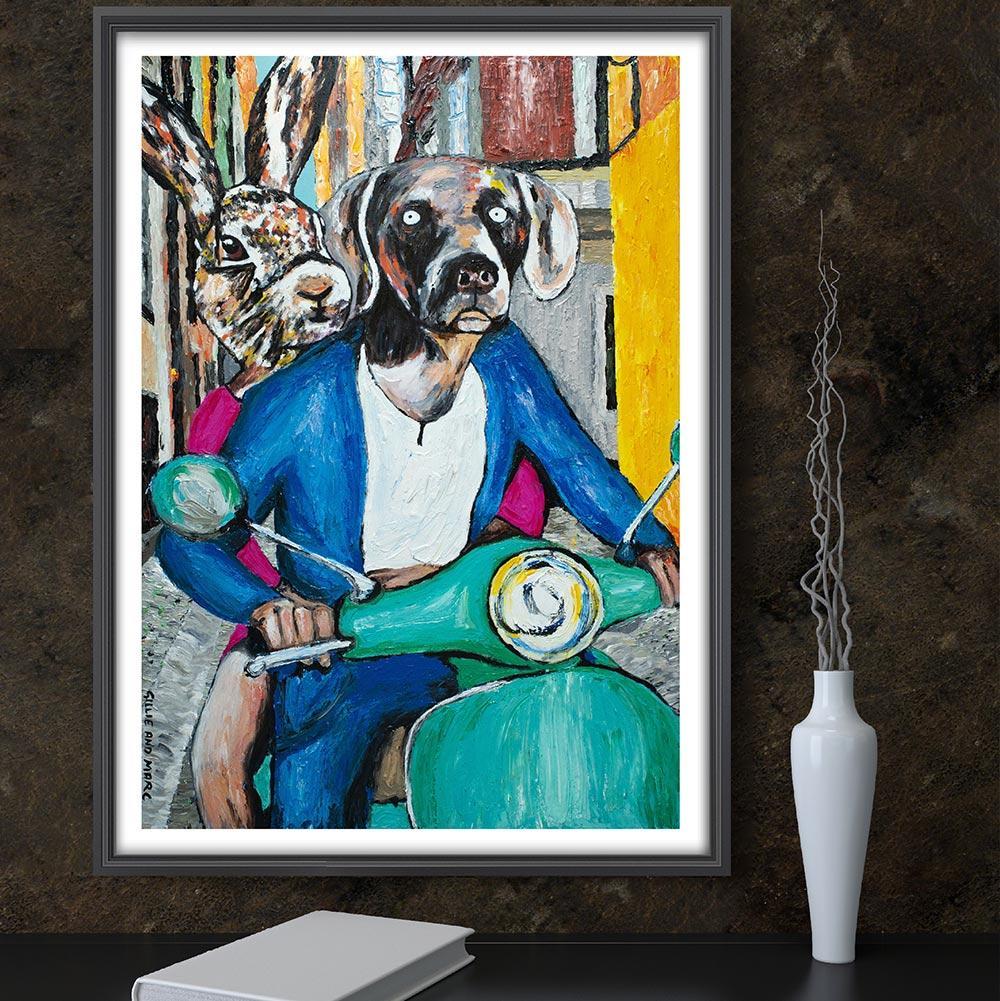 Animal Print - Pop Art - Gillie and Marc - Limited Edition - Vespa - Love  For Sale 2