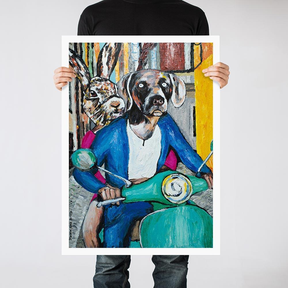Title: They had secret plans
Limited Edition Print

A limited edition giclée print is the perfect solution especially if you missed out on one of Gillie and Marc’s original paintings. 

Gillie and Marc’s prints are signed, limited-editions and are