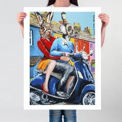 Painting Print - Pop Art - Gillie and Marc - Limited Edition - Vespa - Streets 