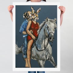 Painting Print - Pop Art - Gillie and Marc - Ltd Ed - Dog - Rabbit - Horse