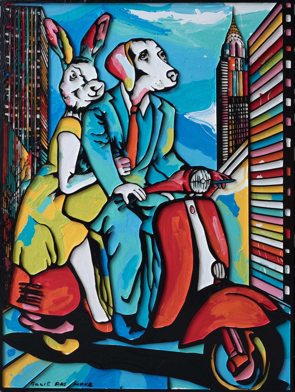 Gillie and Marc Schattner Figurative Print - Pop Art - Animal Print - Gillie and Marc - Ltd Ed - Giclee - Marry me in NYC