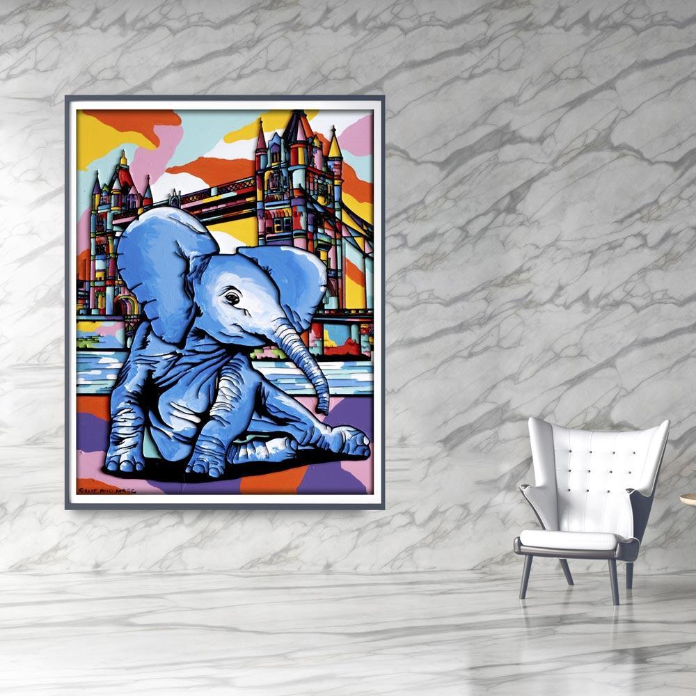 Animal Print - Gillie and Marc - Art - Limited - Elephant Orphan - London For Sale 3