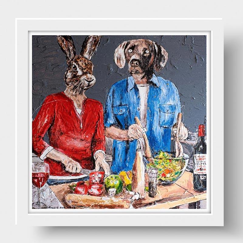 Animal Print - Gillie and Marc - Art - Limited - Love - Cooking - Together For Sale 3