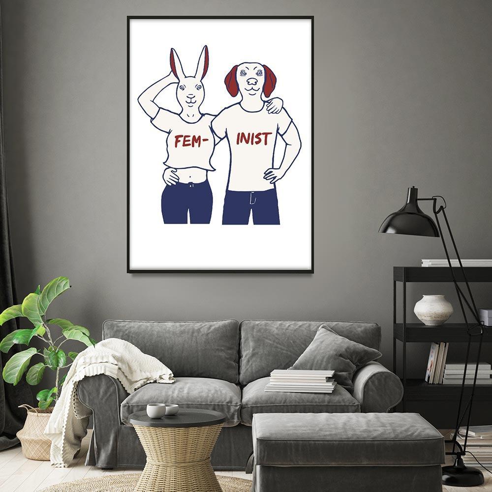 paper art print of equality