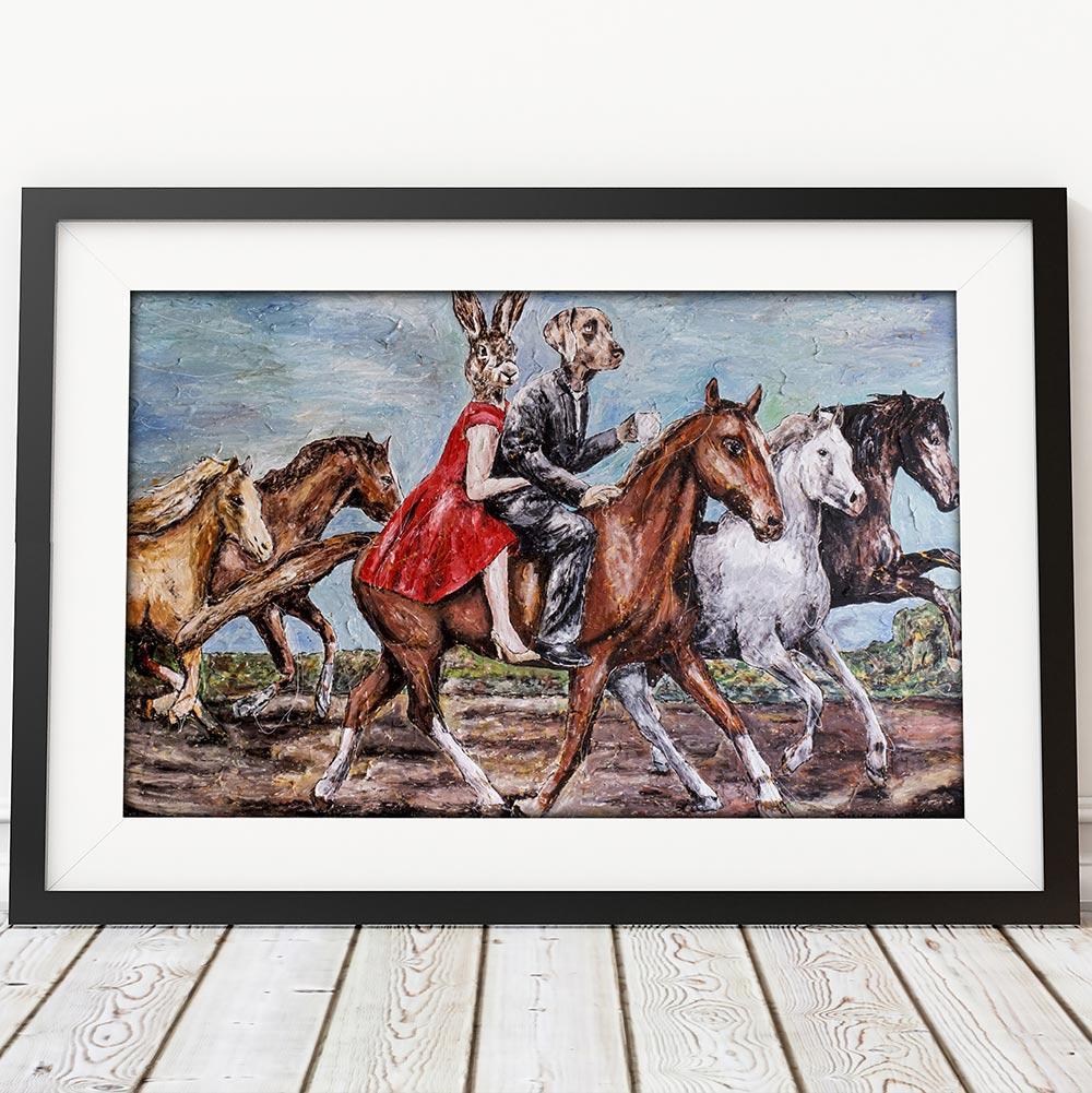 Print - Gillie and Marc - Art - Limited Edition - Love - Horse - Ride - Together