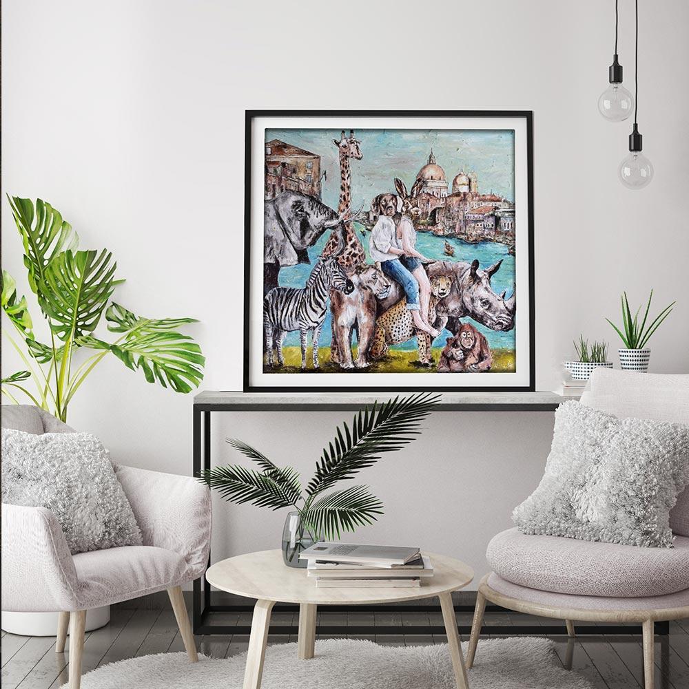Title: They were born wild and would live wild
Limited Edition Giclee Print

Gillie and Marc’s paintings are signed, limited-editions and are produced on Entrada Rag Bright 300gsm, 100% acid free, 100% cotton rag paper, with a 40mm white border. 