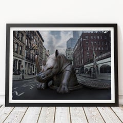 Print - Gillie and Marc - Art - Limited Edition - Wildlife - Rhino - Manhole