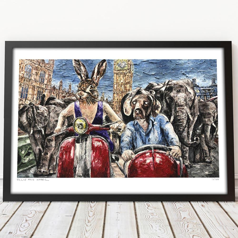 Animal Print - Limited Edition - Art - Gillie and Marc - Elephant Adventure For Sale 1