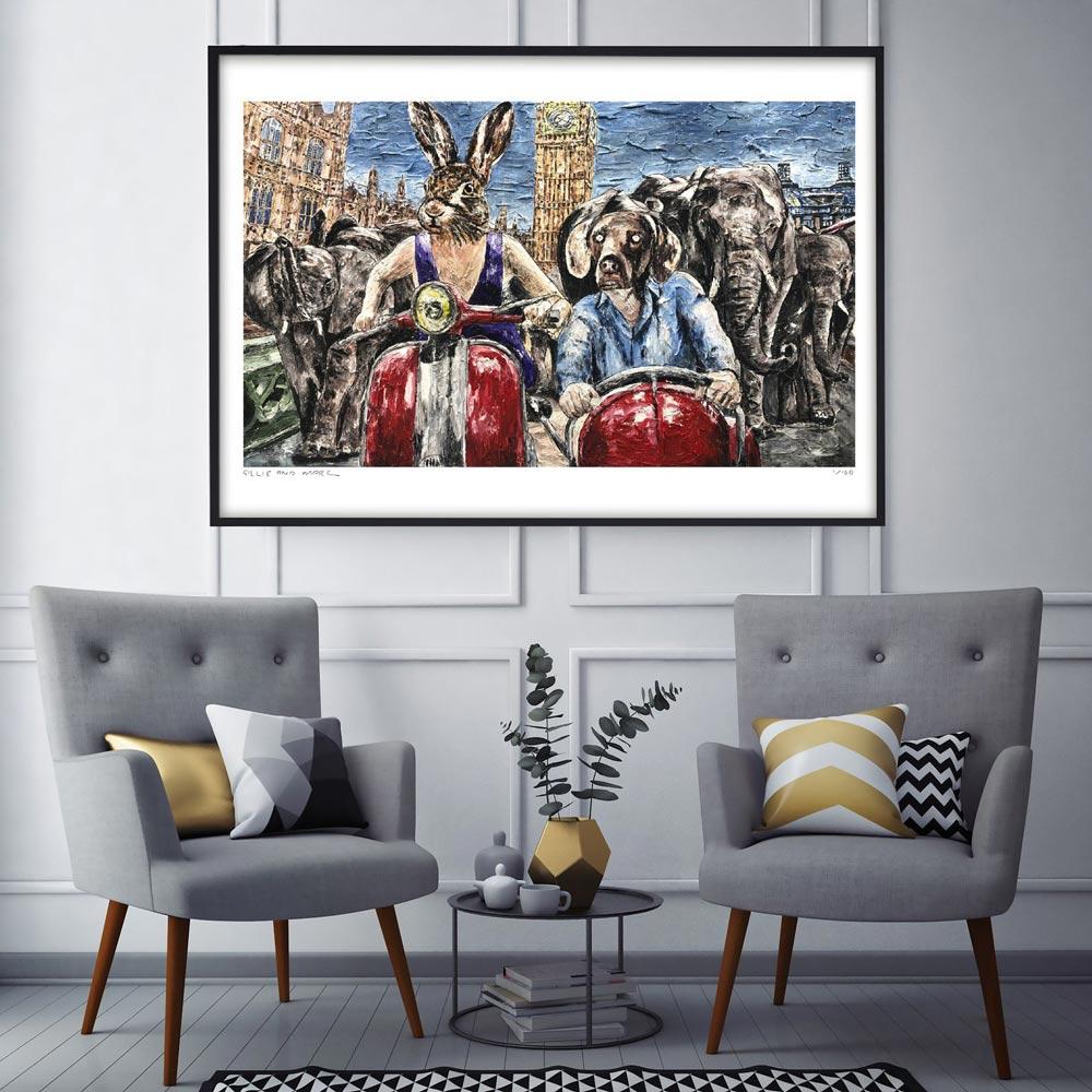 Animal Print - Limited Edition - Art - Gillie and Marc - Elephant Adventure For Sale 4
