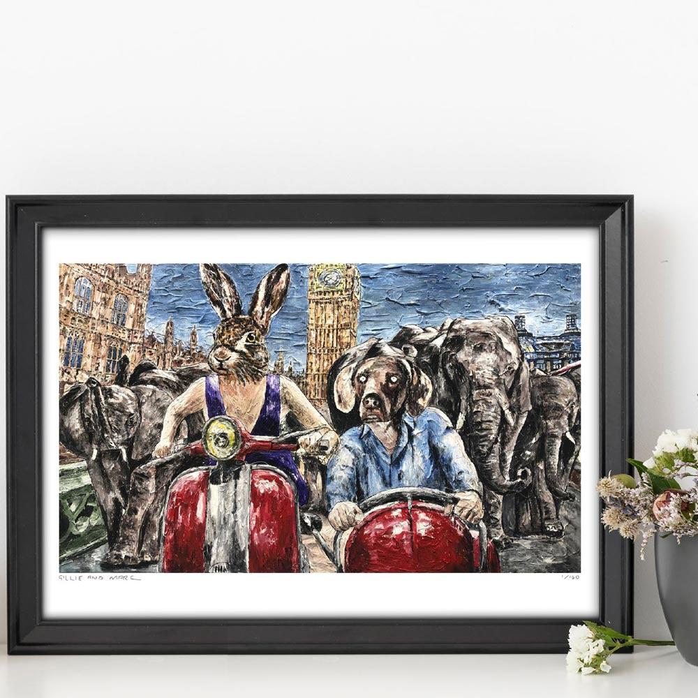 Animal Print - Limited Edition - Art - Gillie and Marc - Elephant Adventure For Sale 6