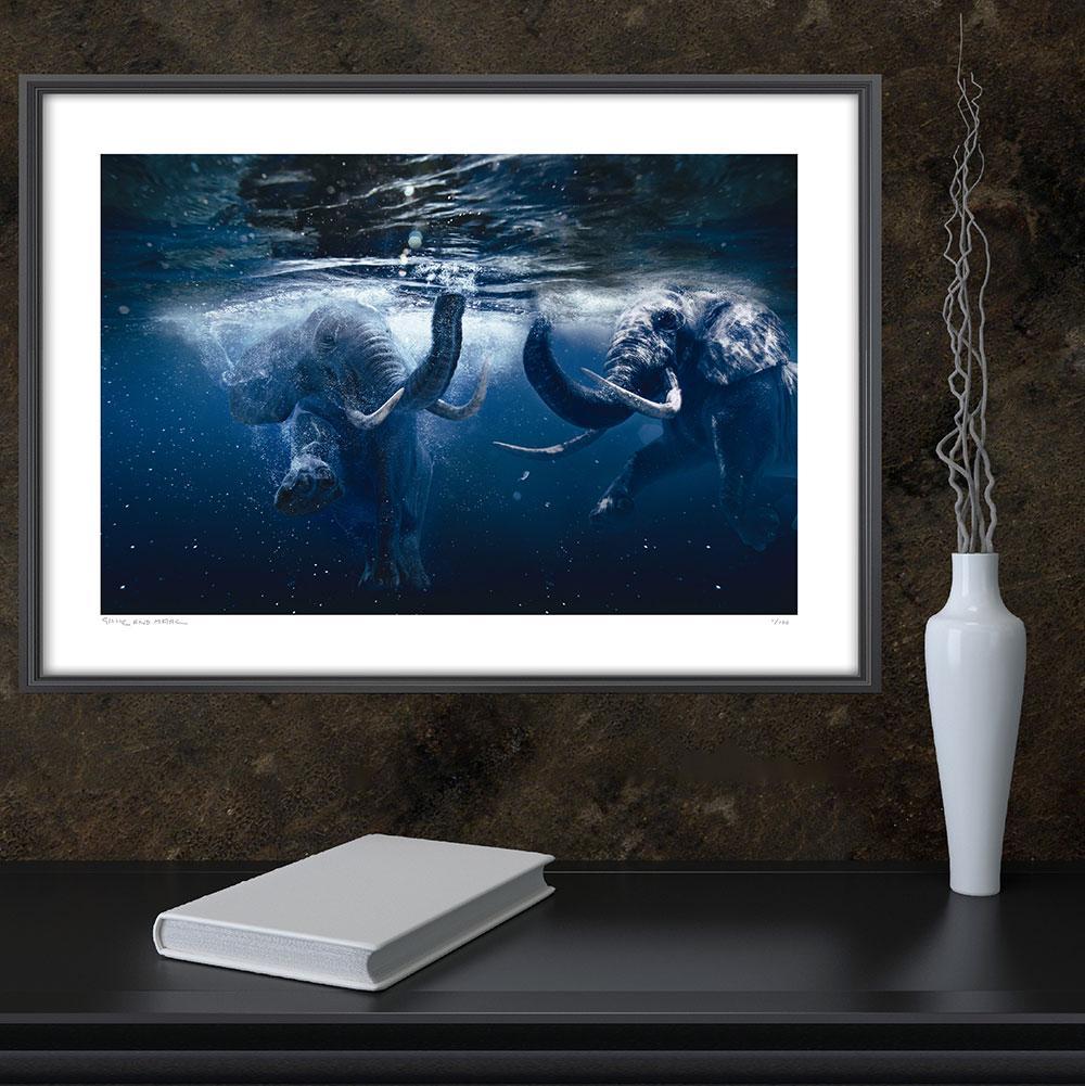 Animal Print - Limited Edition - Animal Art - Gillie and Marc - Elephants - New For Sale 3