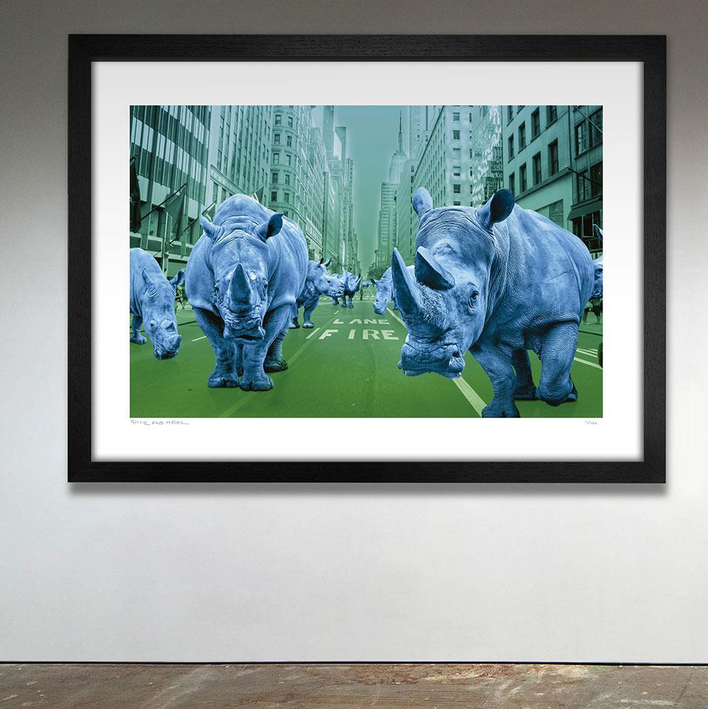 Animal Print - Limited Edition - Animal Art - Gillie and Marc - Rhinos - New For Sale 5