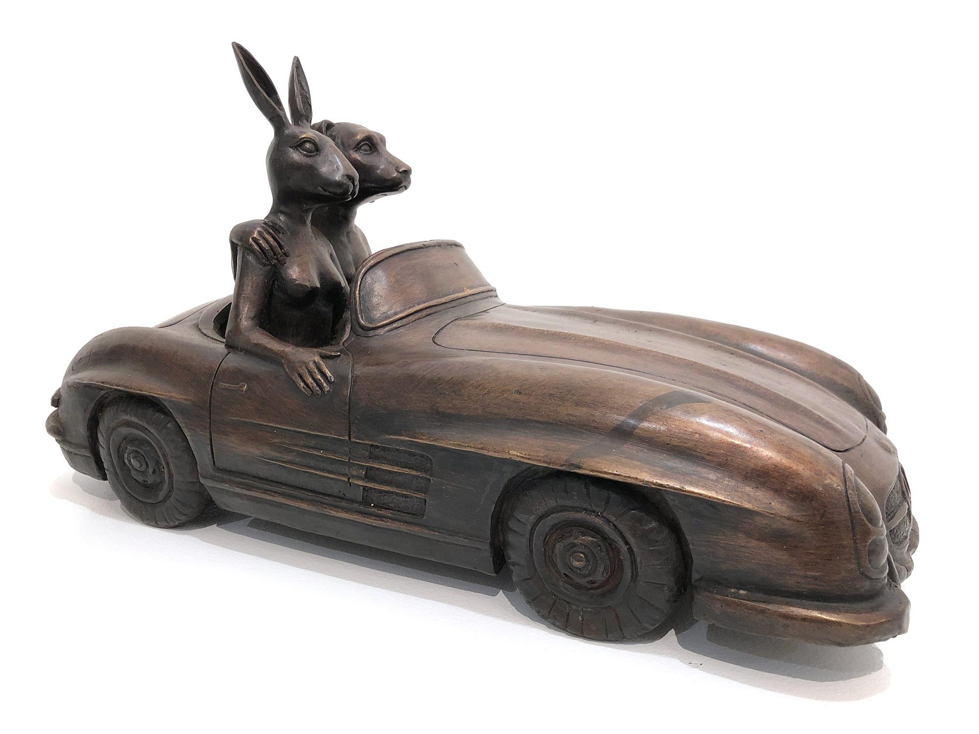 A Merc is a Rabbit and Dogs' Best Friend - Abstract Expressionist Sculpture by Gillie and Marc Schattner