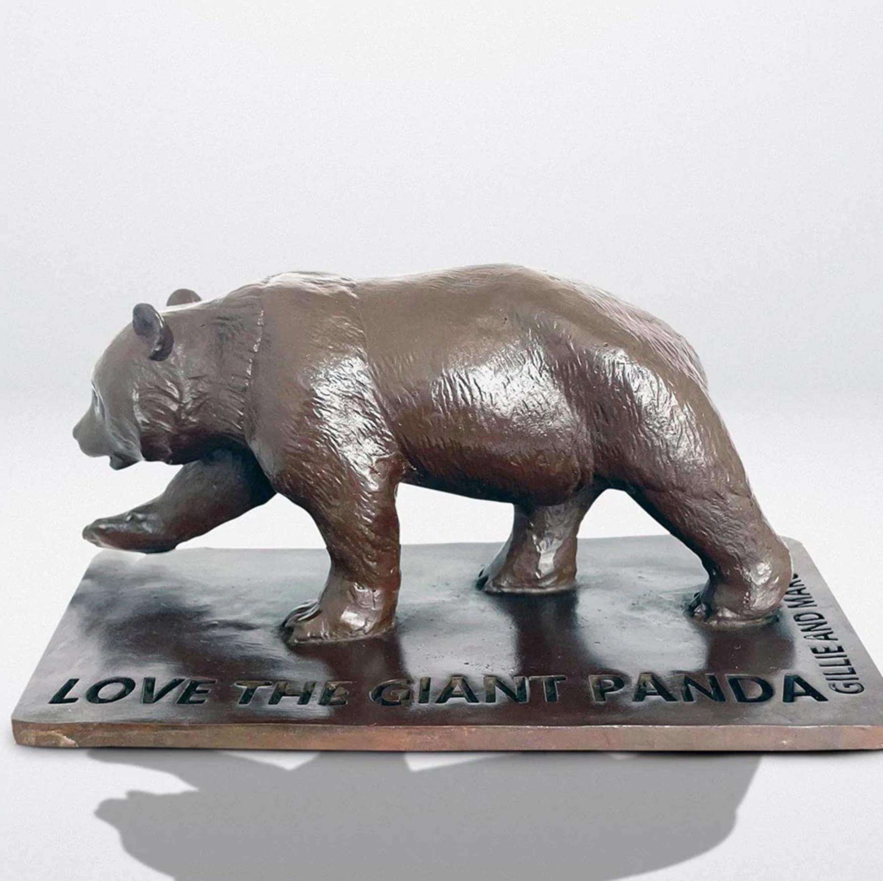 Title: Love the Giant Panda (Bronze Sculpture)
Authentic Bronze Sculpture

Description:
This authentic bronze sculpture titled 'Love the Giant Panda' by artists Gillie and Marc has been meticulously crafted in bronze. It features a giant panda