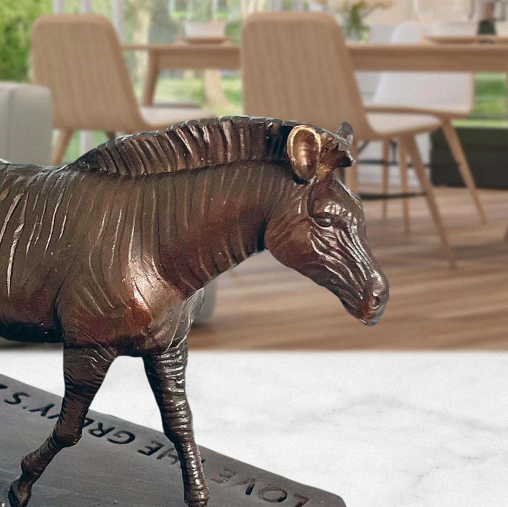 Authentic Bronze Love the Grevy's Zebra Sculpture by Gillie and Marc For Sale 2