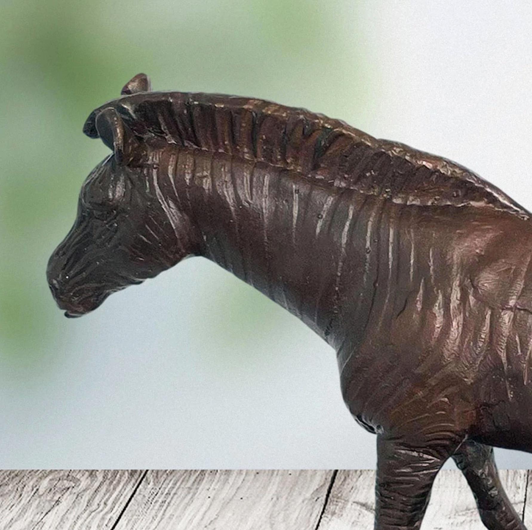 Authentic Bronze Love the Grevy's Zebra Sculpture by Gillie and Marc For Sale 4