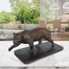 Authentic Bronze Love the Jaguar Pocket Sculpture by Gillie and Marc