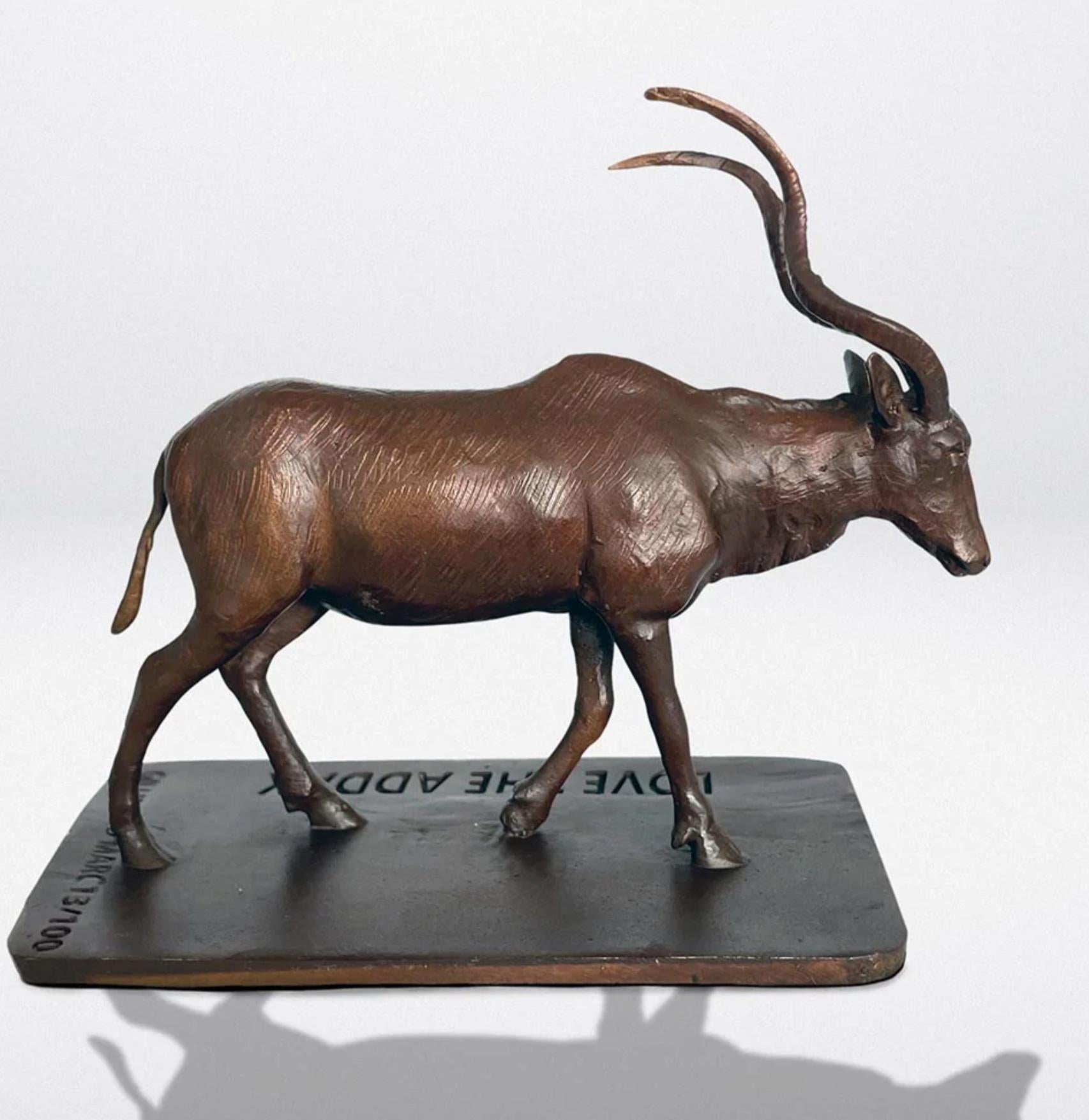 Authentic Bronze Love the last Addax Sculpture by Gillie and Marc For Sale 6