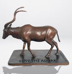 Authentic Bronze Love the last Addax Sculpture by Gillie and Marc