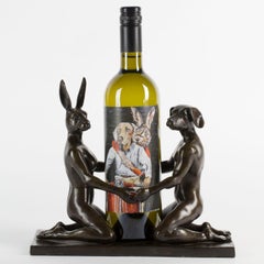Bronze Animal Sculpture - Art - Gillie and Marc - Homeware - Wine - Dog Rabbit