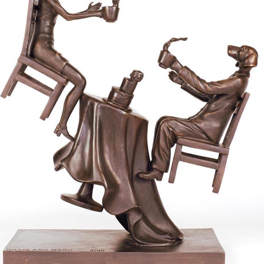 Bronze Sculpture - Art - Gillie and Marc - Love - Dog - Rabbit - Travel - Windy 1