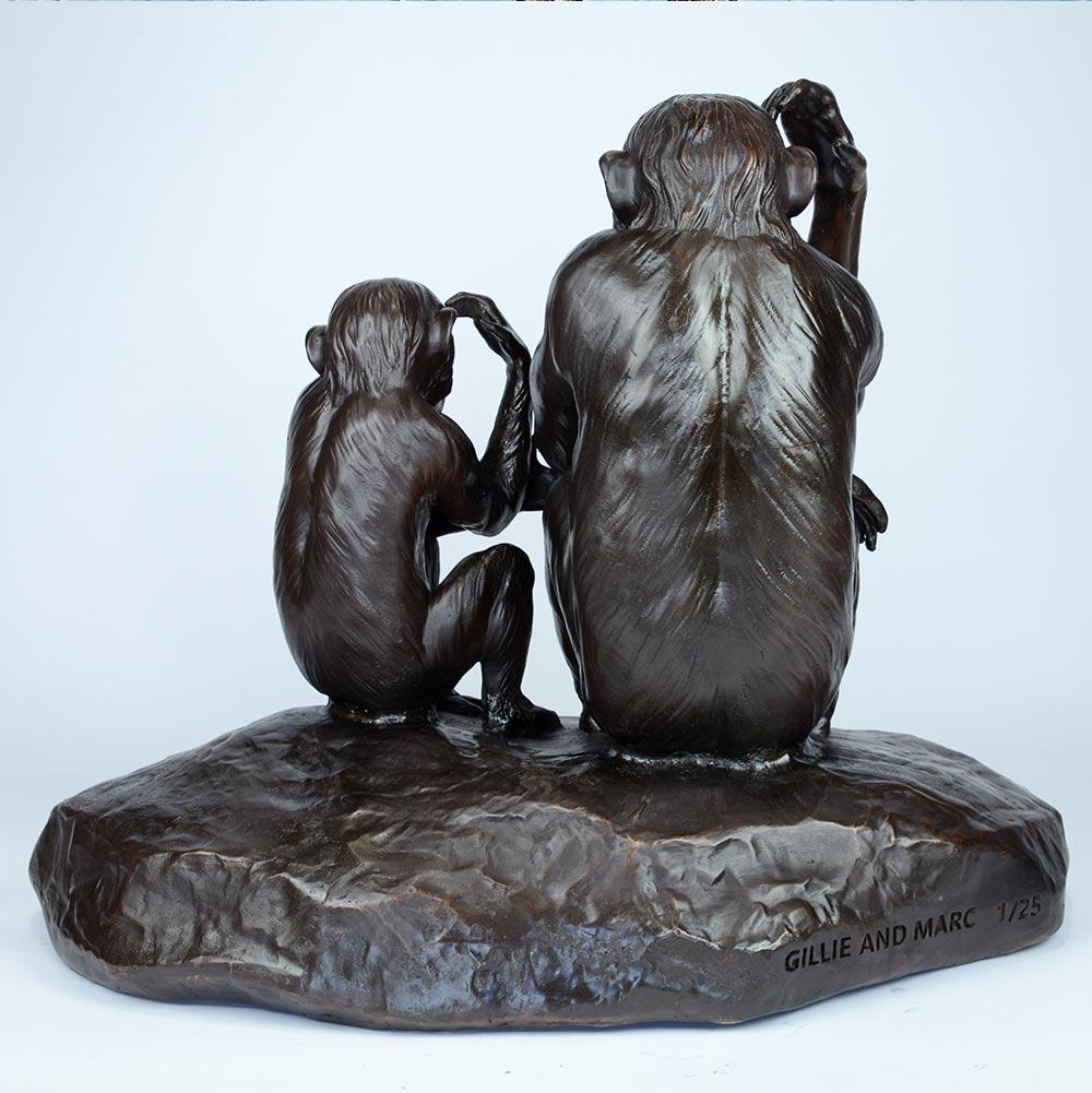 chimp statues london