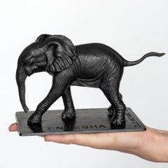 Bronze Sculpture - Art - Limited Edition - Animals - Orphan Baby Elephant Calf