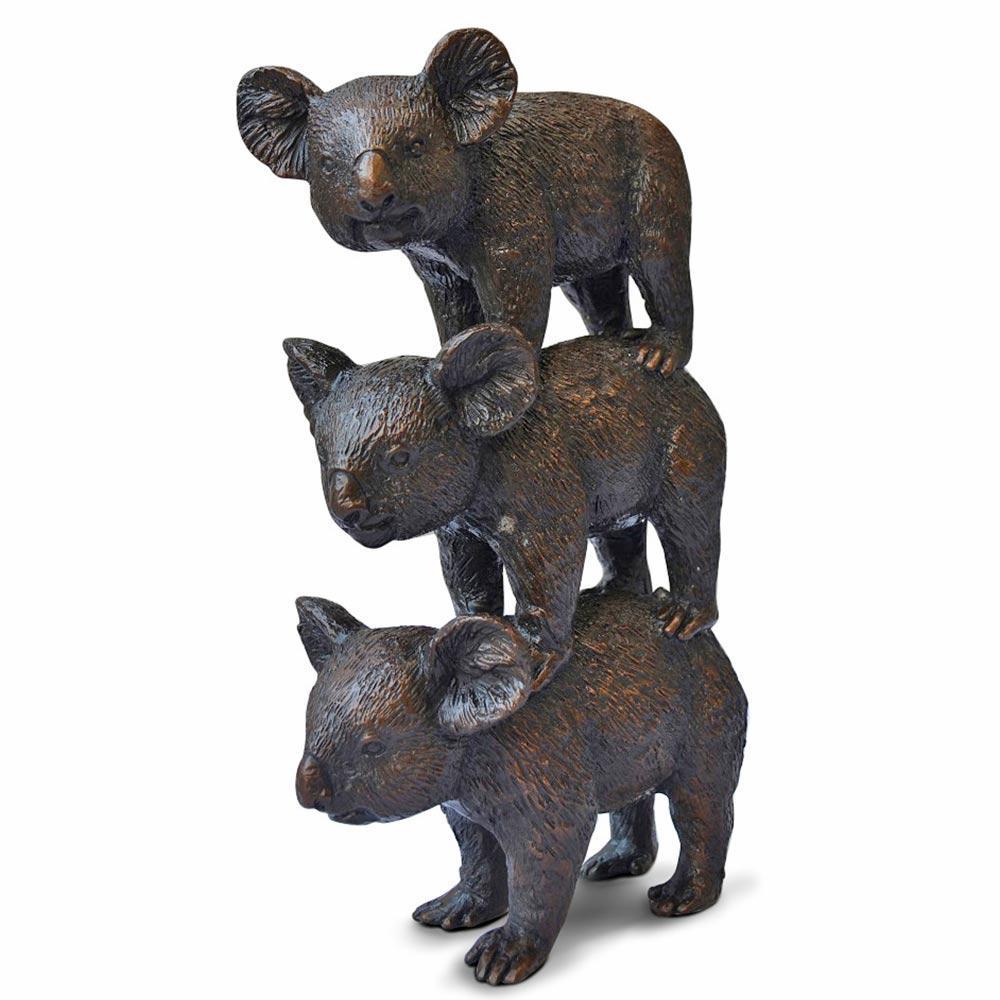 Title: Koalas always support each other
Authentic bronze sculpture with green patina
Limited Edition

World Famous Contemporary Artists: Husband and wife team, Gillie and Marc, are New York and Sydney-based contemporary artists who collaborate to