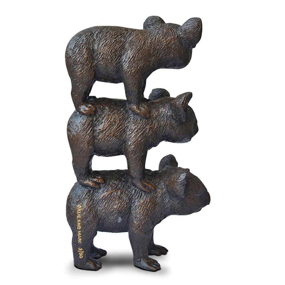 Bronze Animal Sculpture - Art - Limited Edition - Australian - Koala Stack For Sale 1