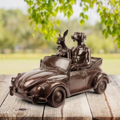 Authentic Bronze They had the VW Car Bug Sculpture by Gillie and Marc