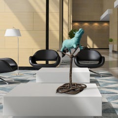 Bronze Animal Sculpture - Limited - Hippo - Rope - Tree - Wildlife - Love