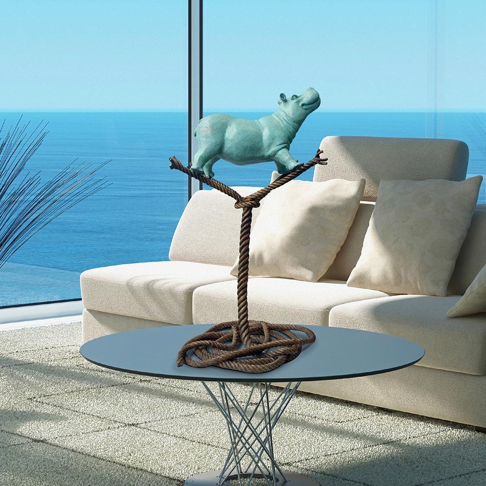 Title: Hippo on a Tree Rope of Life
Authentic bronze sculpture
Limited Edition

World Famous Contemporary Artists: Husband and wife team, Gillie and Marc, are New York and Sydney-based contemporary artists who collaborate to create artworks as one.