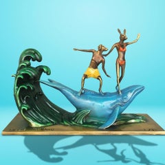 Bronze Animal Sculpture - Ltd Ed- Love - Rabbit - Dog - Whale - Ocean - Sea