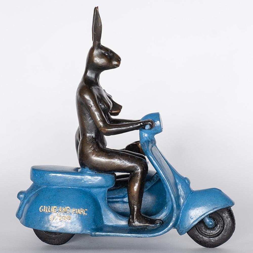 Title: They rode side by side for the long run (Blue Patina)
Authentic bronze sculpture
Limited Edition

World Famous Contemporary Artists: Husband and wife team, Gillie and Marc, are New York and Sydney-based contemporary artists who collaborate to