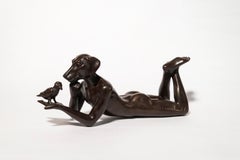 Dogman pensait qu'un oiseau dans la main est toujours meilleur 1/50 - sculpture en bronze