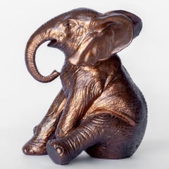 Fibreglass Sculpture - Pop Art - Gillie and Marc - Elephant Calf - Bronze Paint