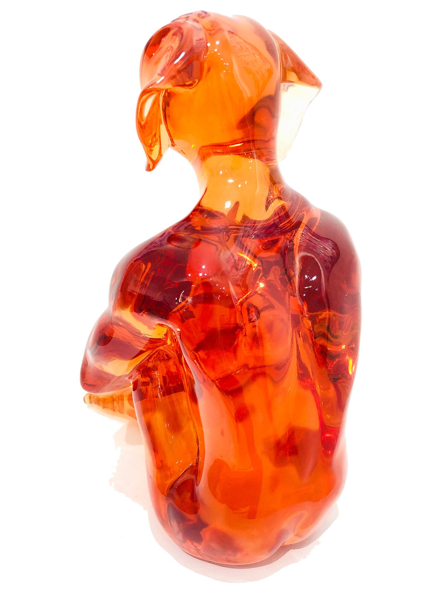Lolly Dogman (Orange) (Rot), Abstract Sculpture, von Gillie and Marc Schattner