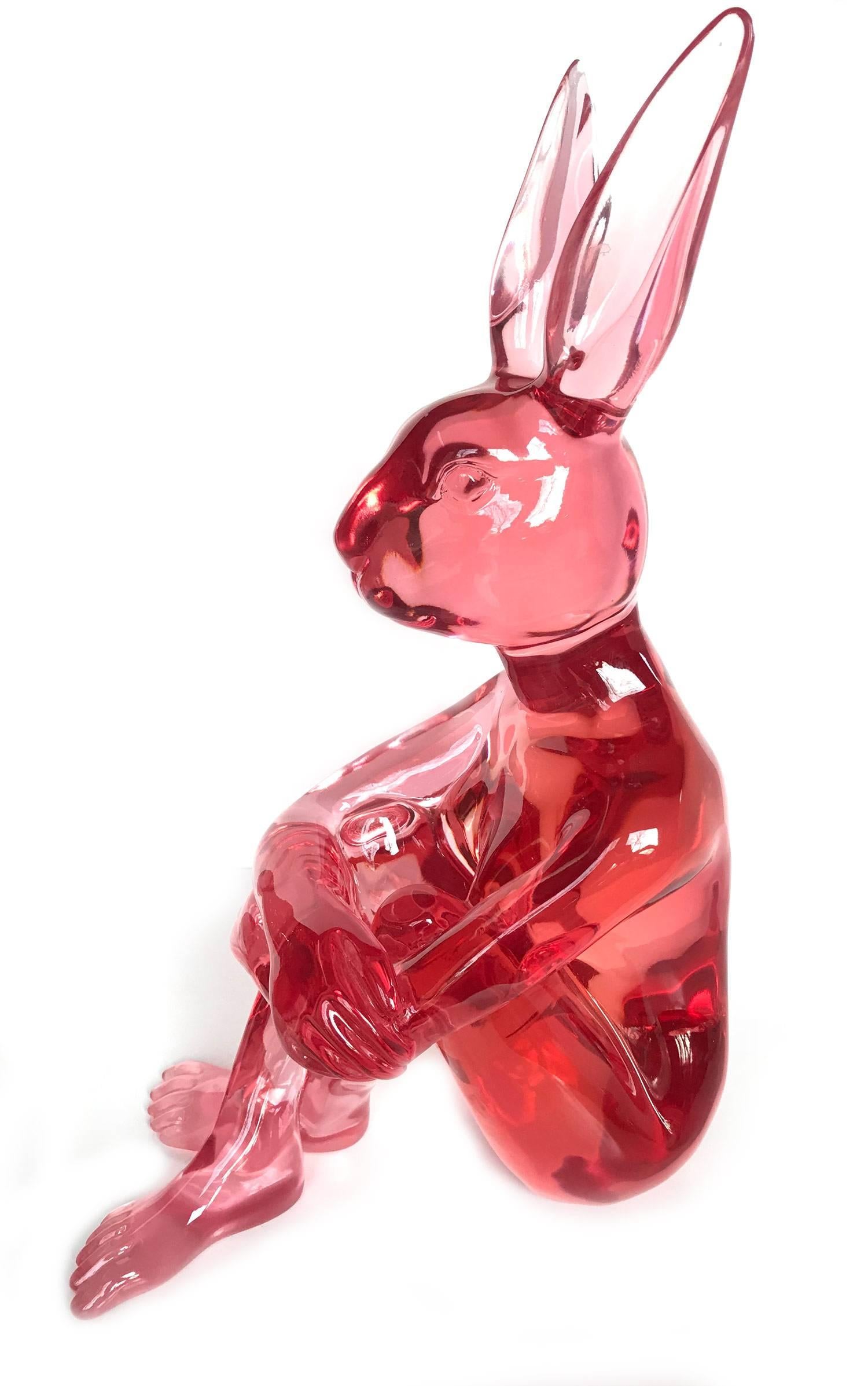 Lolly Rabbitgirl (Pink) - Sculpture by Gillie and Marc Schattner