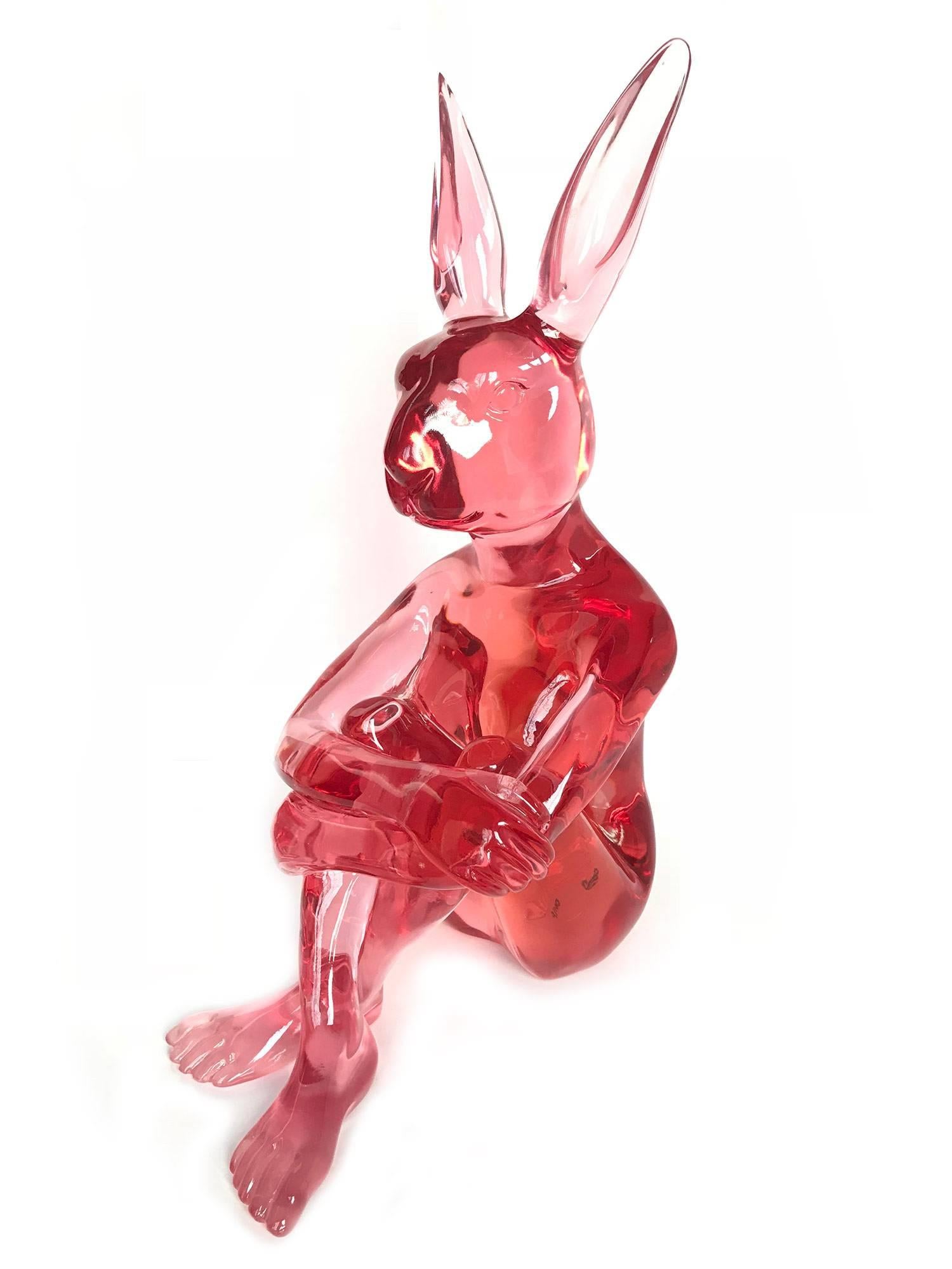 Gillie and Marc Schattner Figurative Sculpture - Lolly Rabbitgirl (Pink)