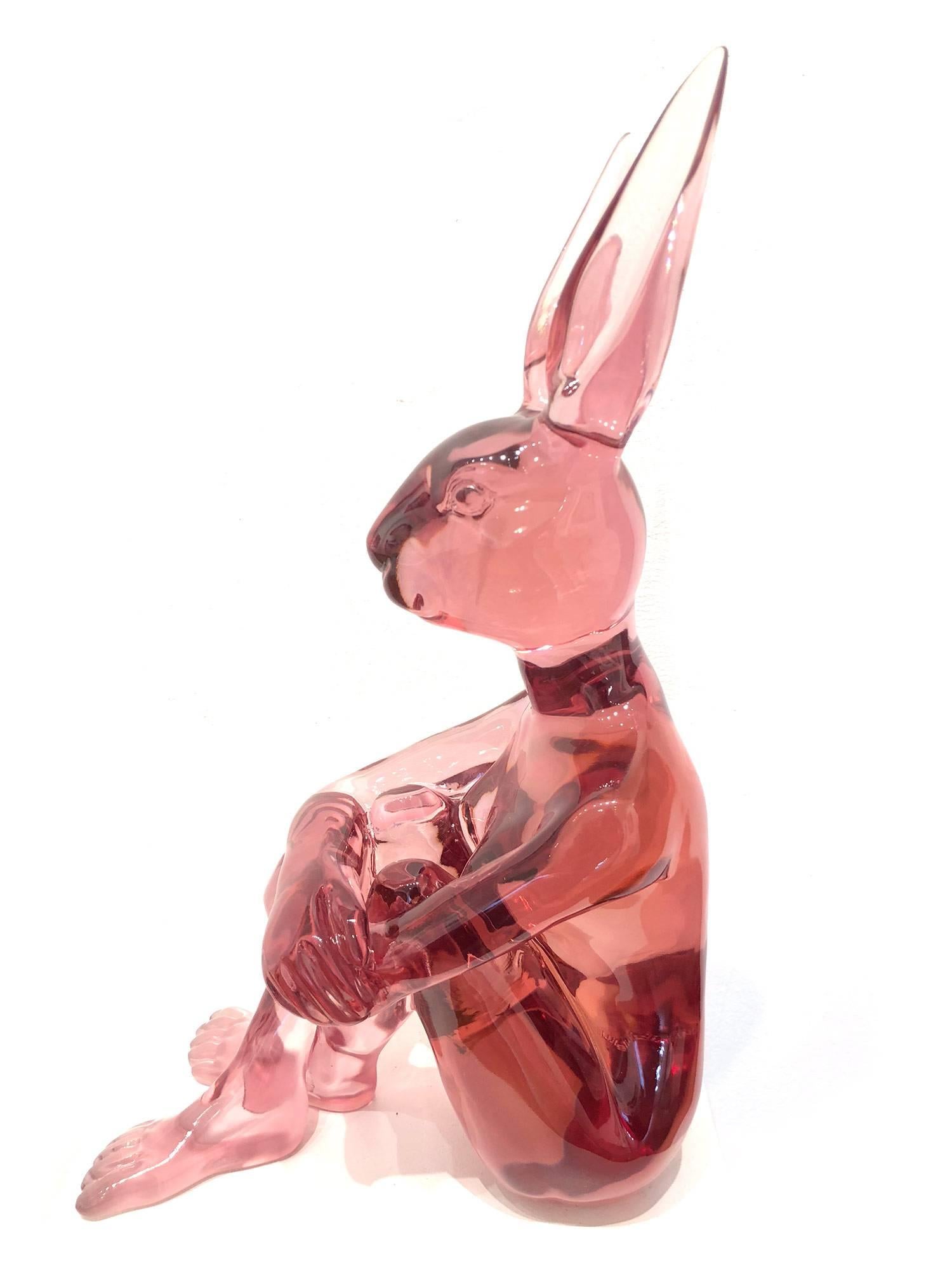 Lolly Rabbitgirl (Purple) - Pop Art Sculpture by Gillie and Marc Schattner