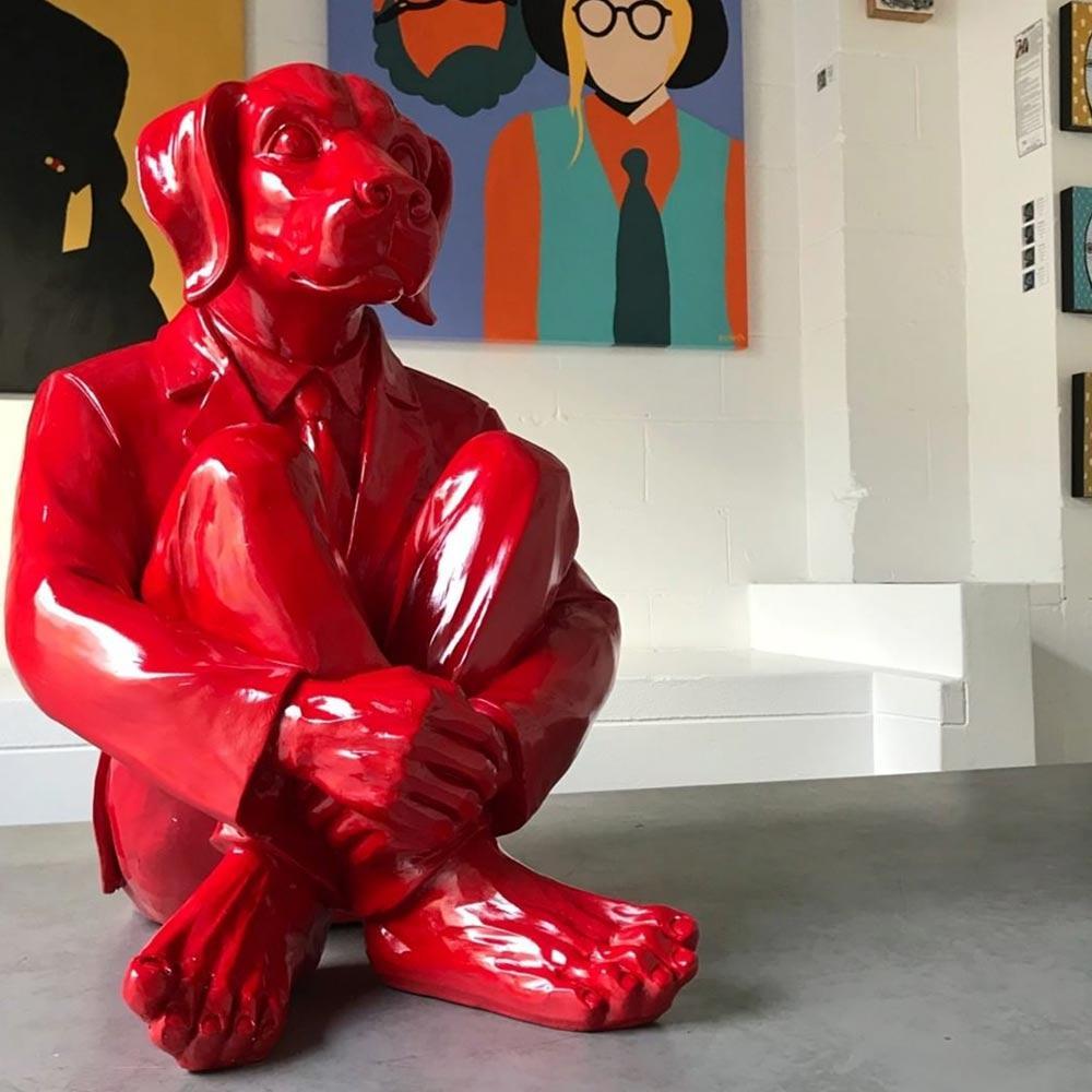 Title: Hip Dog in red
Authentic fibreglass sculpture
Limited Edition

World Famous Contemporary Artists: Husband and wife team, Gillie and Marc, are New York and Sydney-based contemporary artists who collaborate to create artworks as one. Gillie and