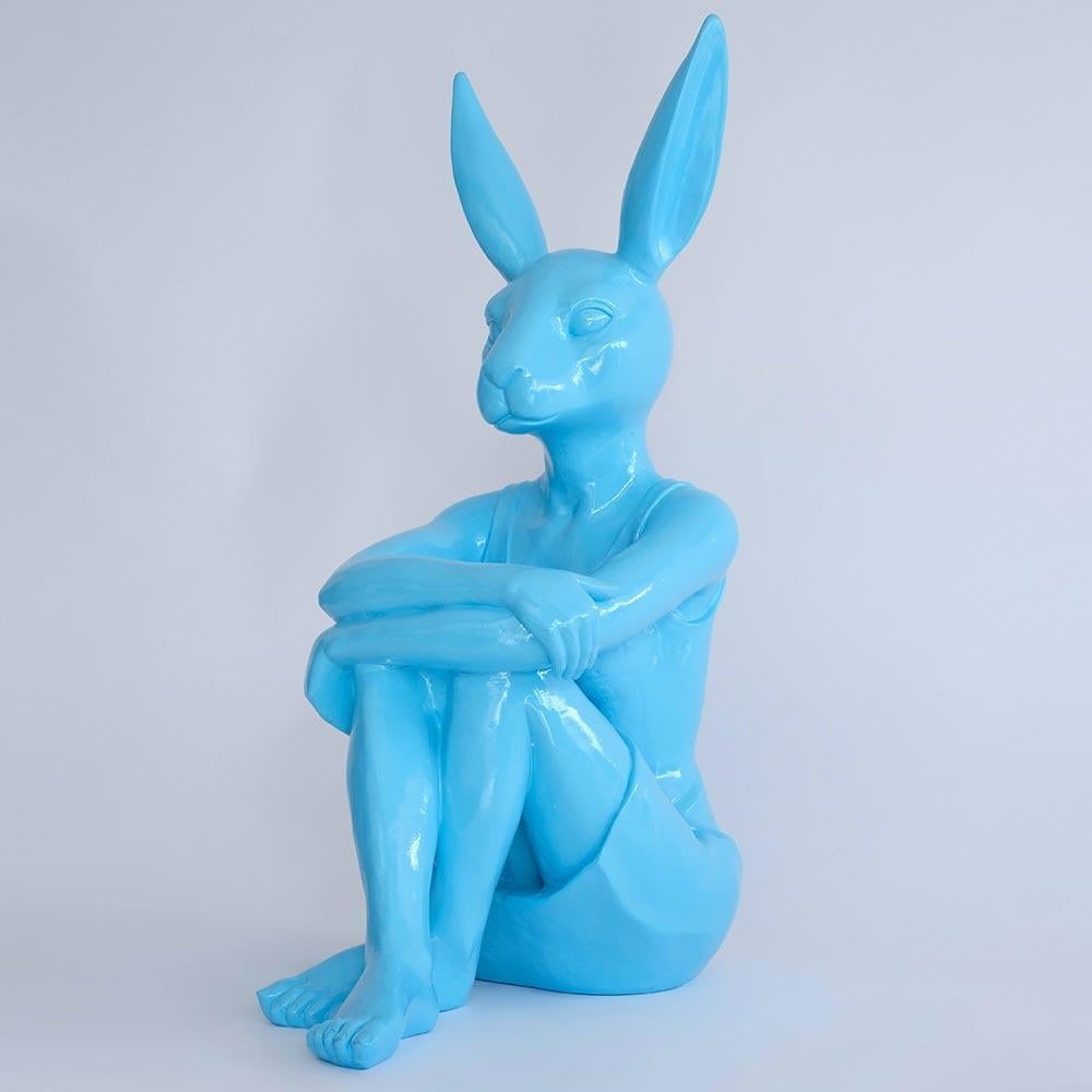 Title: Hip Rabbit (Light Blue)
Authentic fibreglass sculpture

World Famous Contemporary Artists: Husband and wife team, Gillie and Marc, are New York and Sydney-based contemporary artists who collaborate to create artworks as one. Gillie and Marc