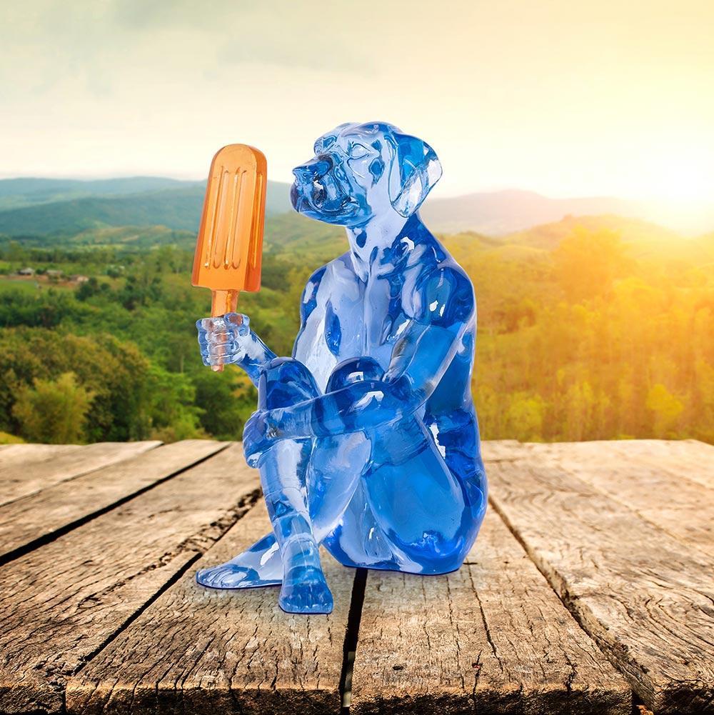 Gillie and Marc Schattner Resin Sculpture Pop Art Gillie and Marc Nude Dogman