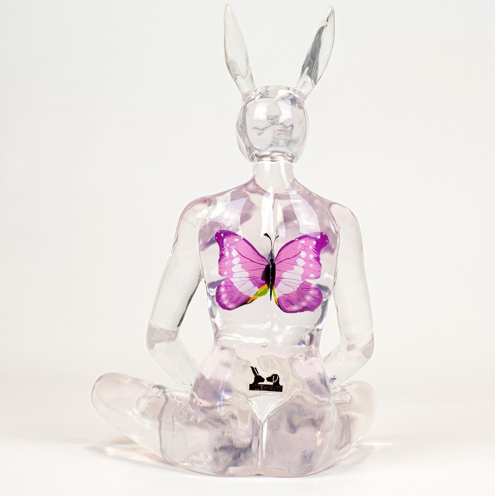 Authentic Resin 'She Had Butterflies in her Heart' sculpture by Gillie and Marc - Sculpture by Gillie and Marc Schattner