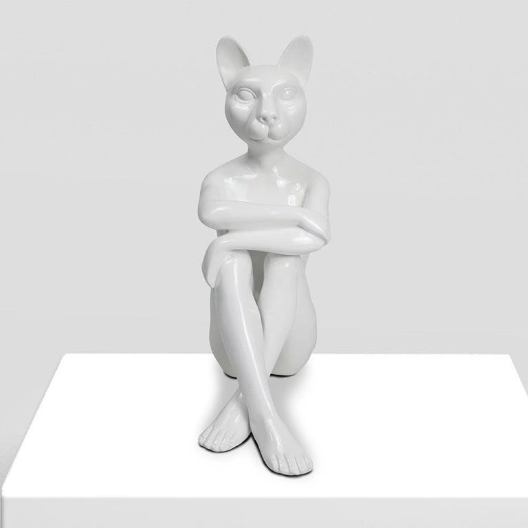 Gillie and Marc Schattner Authentic Resin City Kitten Sculpture in