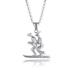 Pop Animal Sculpture - Silver Jewellery - Gillie and Marc - Rabbit Dog Ski Snow
