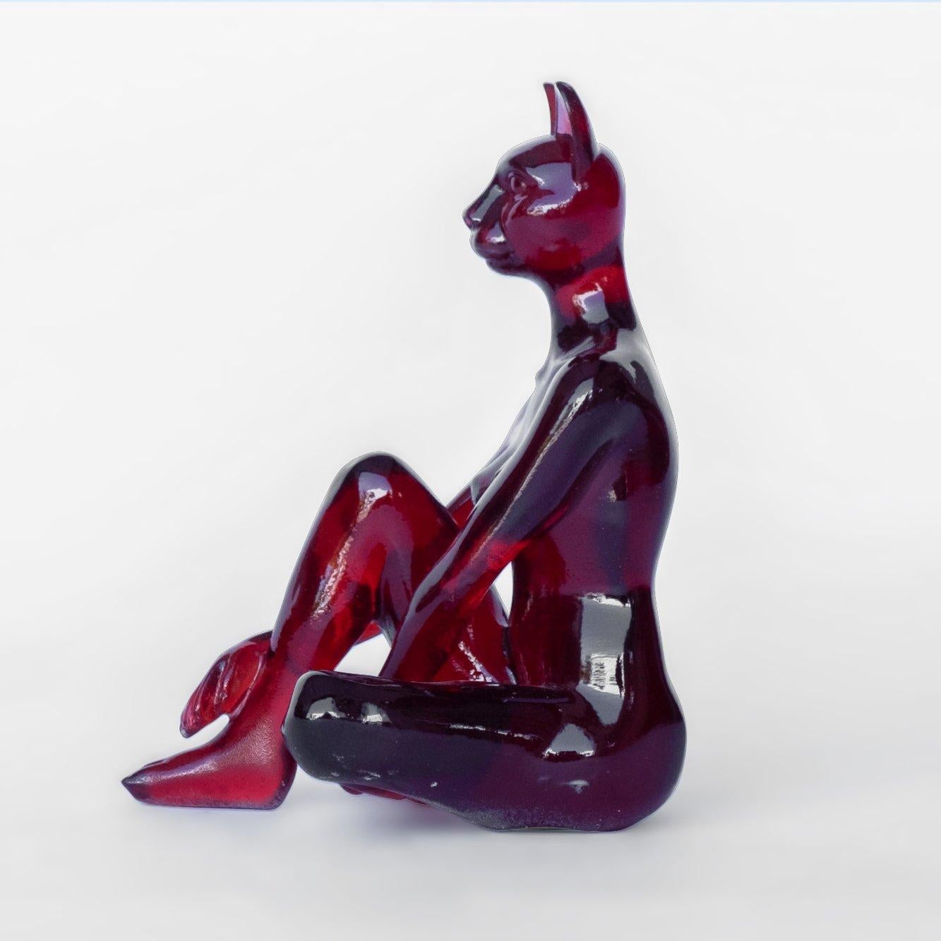 Title: Mini Lolly Catwoman (Clear Red)
Authentic resin sculpture
Open Edition

World Famous Contemporary Artists: Husband and wife team, Gillie and Marc, are New York and Sydney-based contemporary artists who collaborate to create artworks as one.