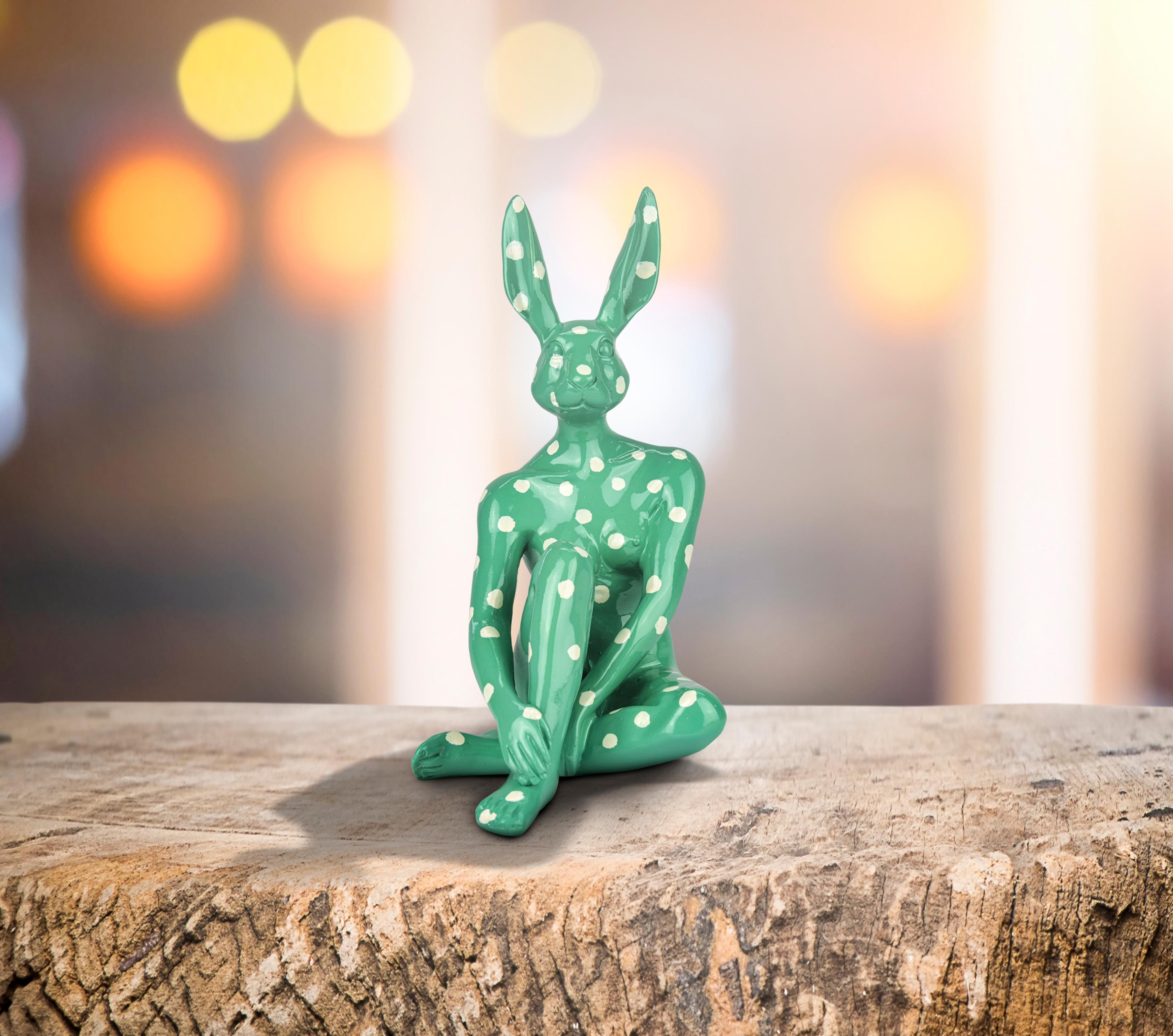 Resin Animal Sculpture - Pop - Gillie & Marc - Mini Rabbit Dog - Polka Dot - Set 9