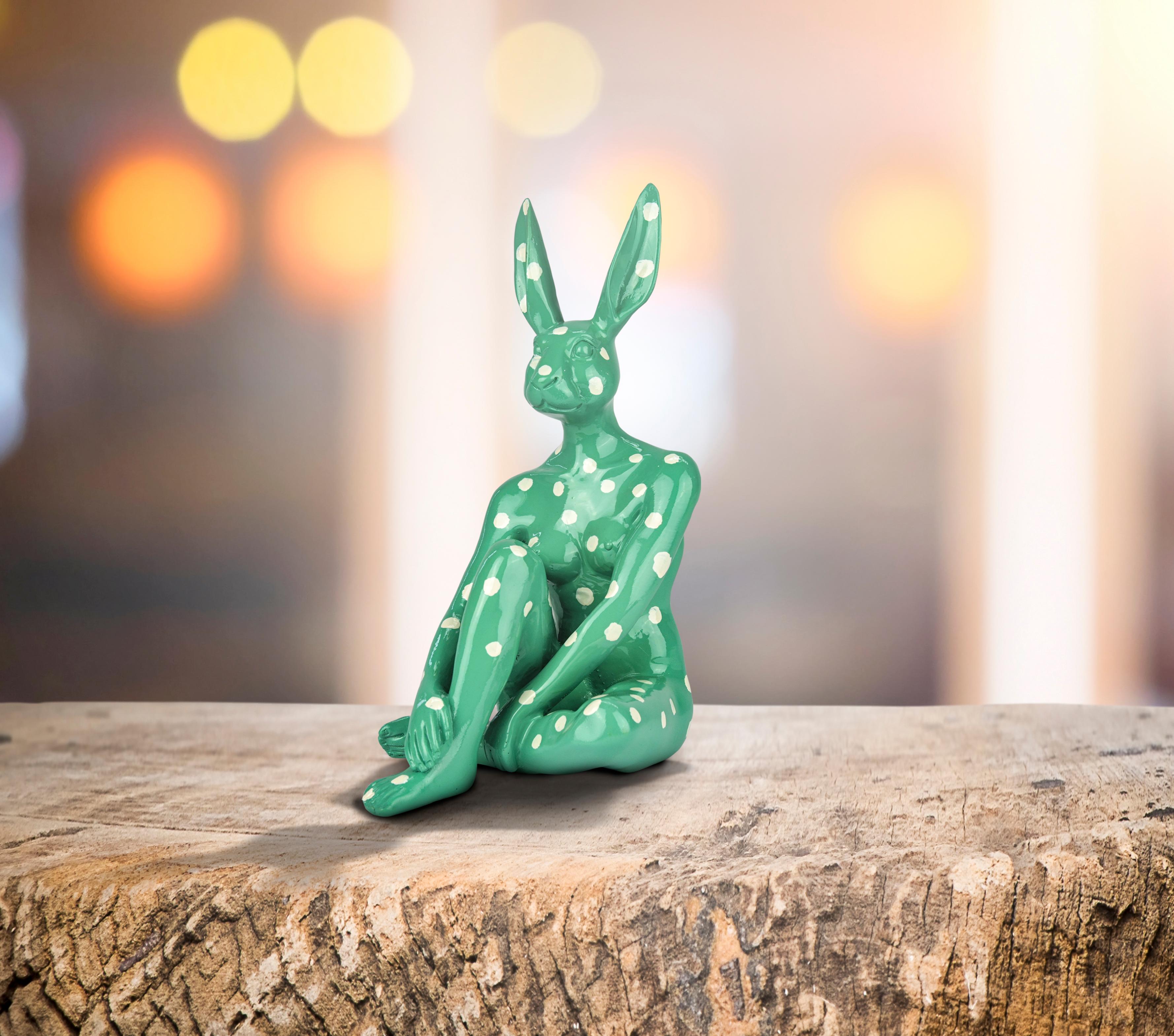 Resin Animal Sculpture - Pop - Gillie & Marc - Mini Rabbit Dog - Polka Dot - Set 10